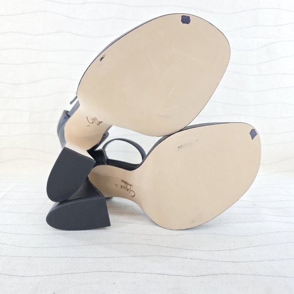 Circus by Sam Edelman Womens Holmes Black High Heeled Sandals Faux Leather Sz 7 - Picture 10 of 11